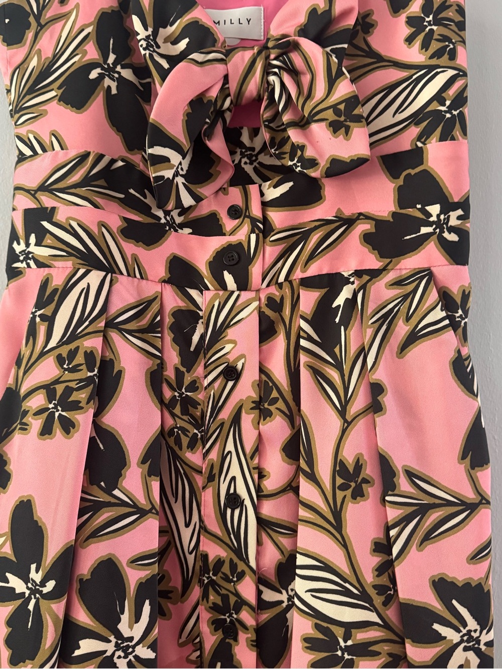 Milly Pink Floral Bow-Front Sundress - Picture 4 of 7